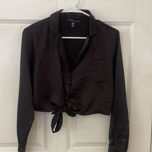 Silk cropped top